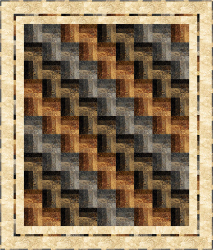 Strip-Easy Rail Fence Quilt PC-187e - Downloadable Pattern