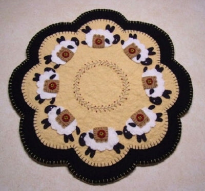 Primitive Penny Sheep Candle Mat Penny Rug Pattern PLP-105 - Paper Pattern