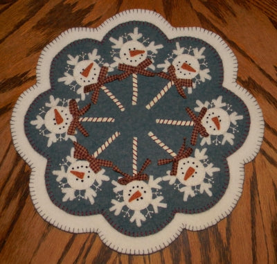 Frosty Pops! Penny Rug Candle Mat Pattern PLP-141 - Paper Pattern