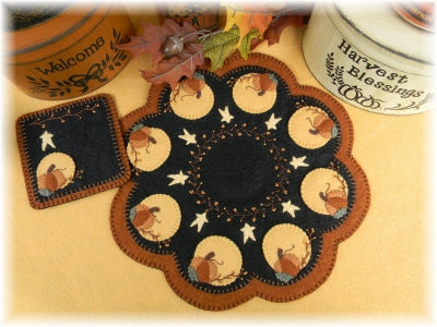 Harvest Moon Penny Rug Candle Mat Set Pattern PLP-151 - Paper Pattern