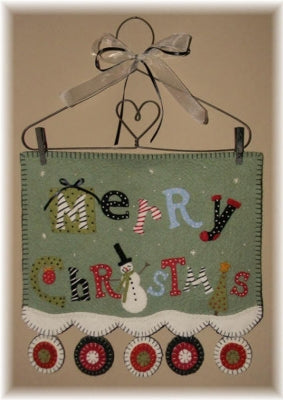 Merry Christmas! Penny Rug Wall Hanging Pattern PLP-161 - Paper Pattern