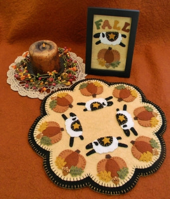 Autumn Sheep Candle Mat Pattern PLP-173 - Paper Pattern