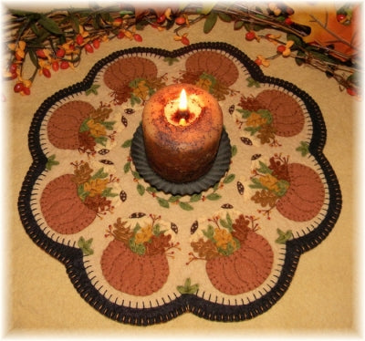 Fall's Bounty Candle Mat Pattern PLP-175 - Paper Pattern