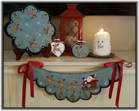 And To All A Good Night! Candle Mat, Chair Swag, & Ornies Pattern PLP-217 - Paper Pattern