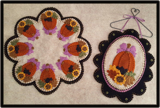 Fancy Fall Candle Mat & Mini Mat Pattern PLP-232 - Paper Pattern