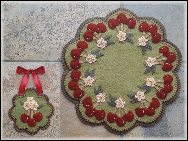 Cherry Blossom Time Candle Mat & Mini Mat Pattern PLP-243 - Paper Pattern