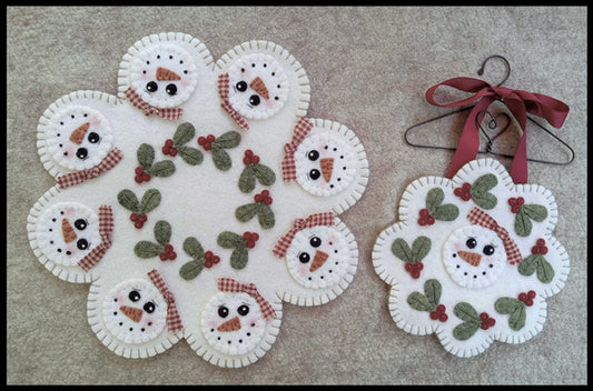 Snow Girls Candle Mat PLP-269e - Downloadable Pattern