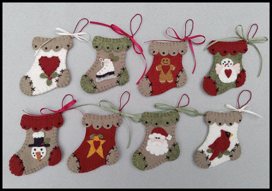 Mini Stockings Ornament PLP-271e - Downloadable Pattern