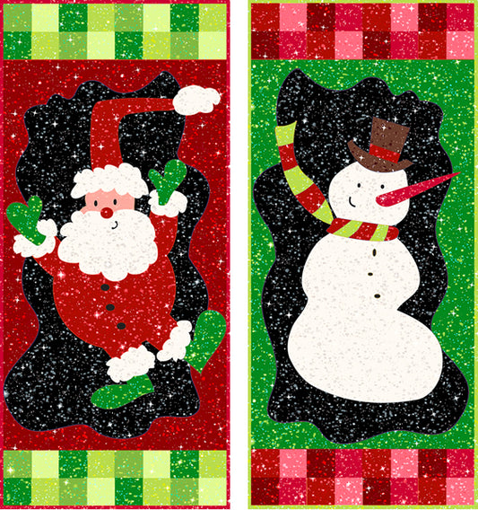 A Twinkling X'mas Pair Quilt YF-105e - Downloadable Pattern