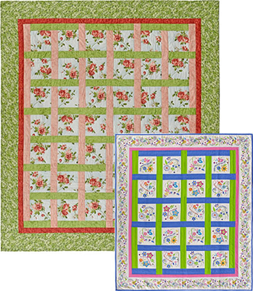 Woven Windows Quilt AA-22e  - Downloadable Pattern