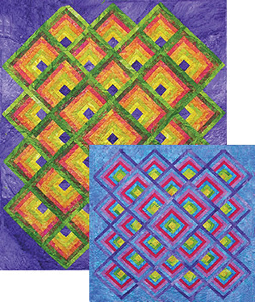 Rippling Logs Quilt AA-24e - Downloadable Pattern