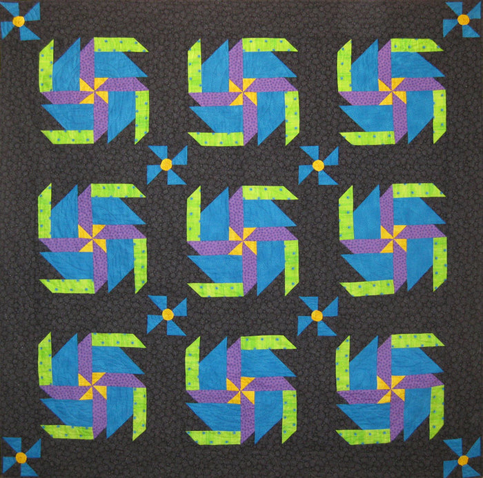 What A Whirl Quilt AEQ-04e - Downloadable Pattern