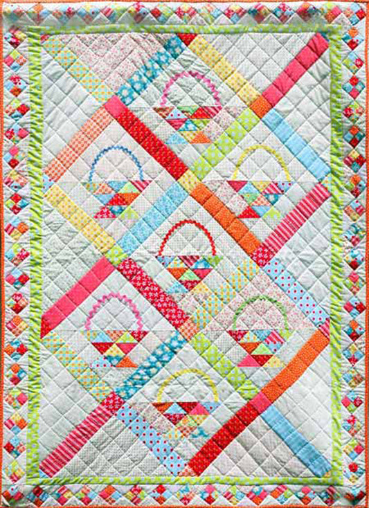 Scrap Basket Retreat Quilt AEQ-17e - Downloadable Pattern