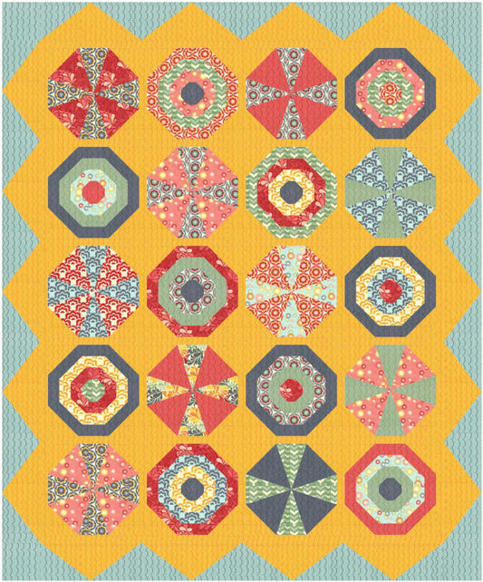 Beach Balls & Umbrellas Quilt AEQ-24e - Downloadable Pattern