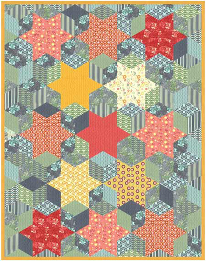 Sea Stars Quilt AEQ-26e - Downloadable Pattern