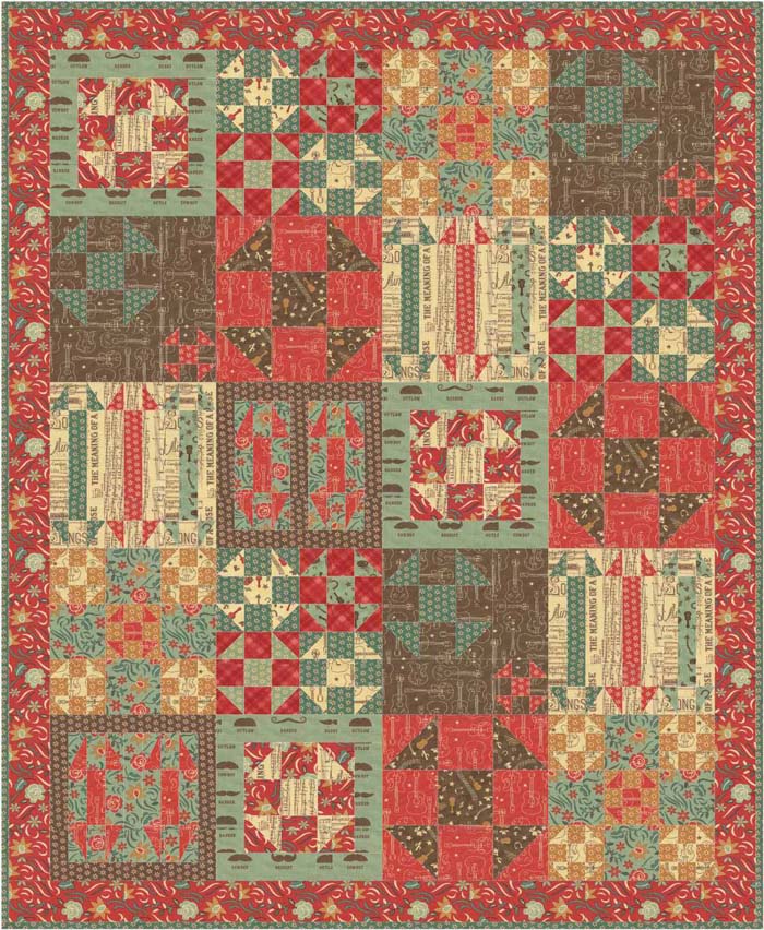 Ho Down Quilt AEQ-43e - Downloadable Pattern