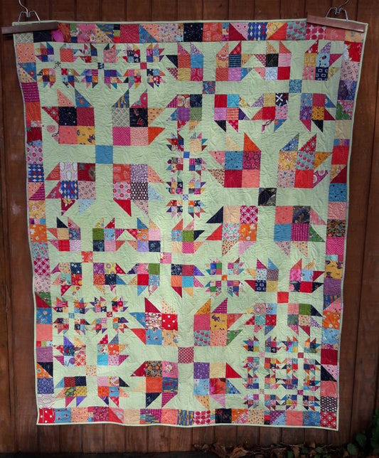 Bear Scraps Quilt AEQ-67e - Downloadable Pattern