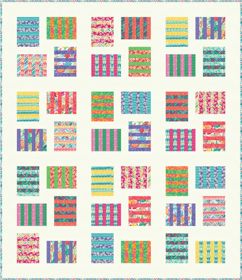 Raised Beds Quilt Pattern AEQ-74 - Paper Pattern