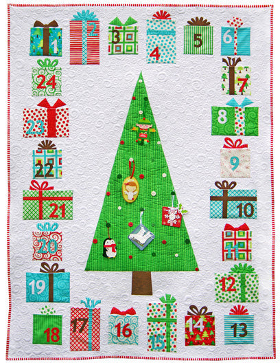 Advent Calendar Wall Hanging Quilt AQ-108e - Downloadable Pattern