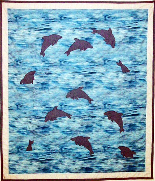 Paige's Dolphin Quilt Set Pattern AV-107 - Paper Pattern