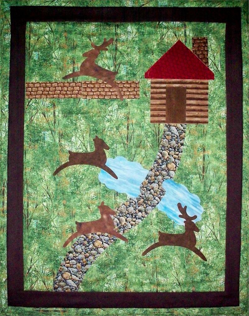 Deer in the Woods Quilt AV-115e - Downloadable Pattern