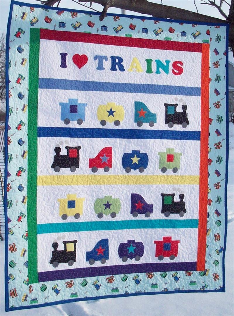 I Love Trains Wall Hanging Pattern AV-132 - Paper Pattern