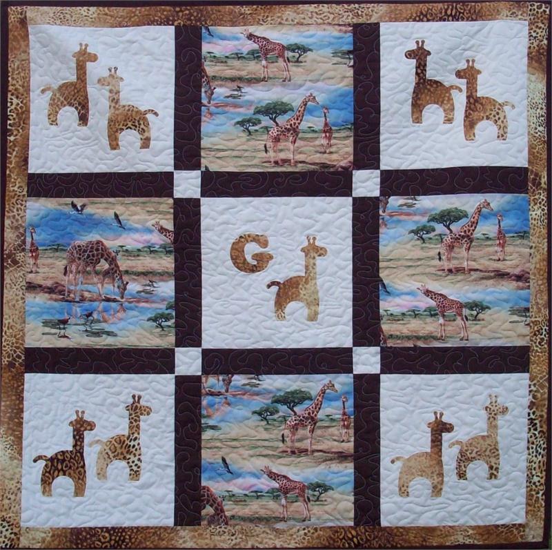 G is for Giraffe Quilt AV-137e - Downloadable Pattern