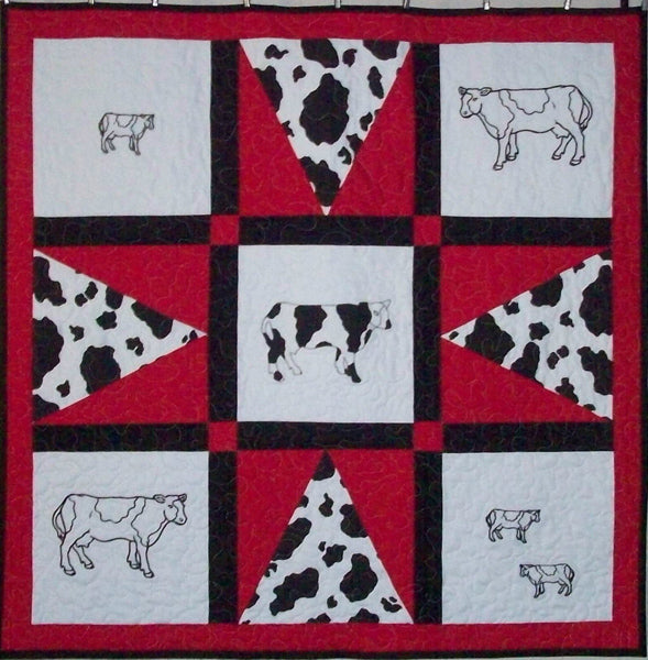 Holy Cow! Embroidery Quilt AV-144e - Downloadable Pattern