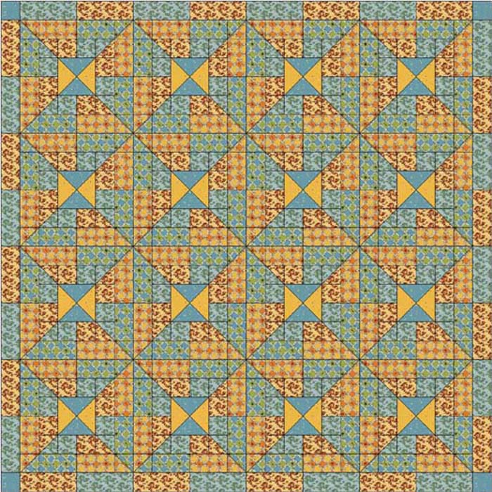 Whirly Gig Quilt BL2-108e - Downloadable Pattern