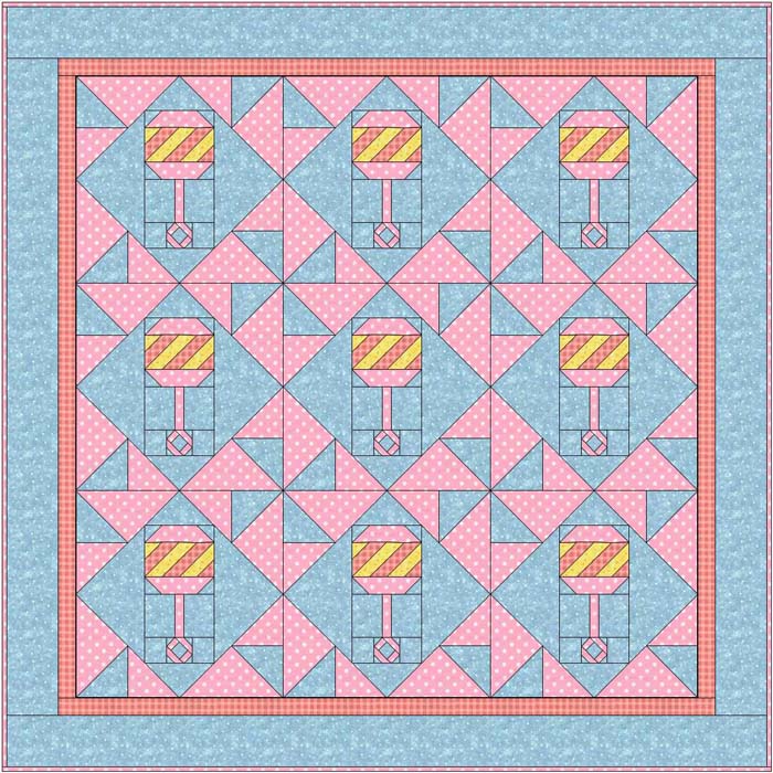 Goo Goo Gaa Gaa Quilt BL2-110e - Downloadable Pattern