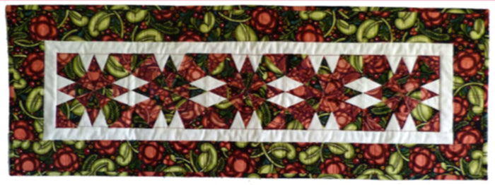 Christmas Kaleidoscope Table Runner BL2-111e - Downloadable Pattern