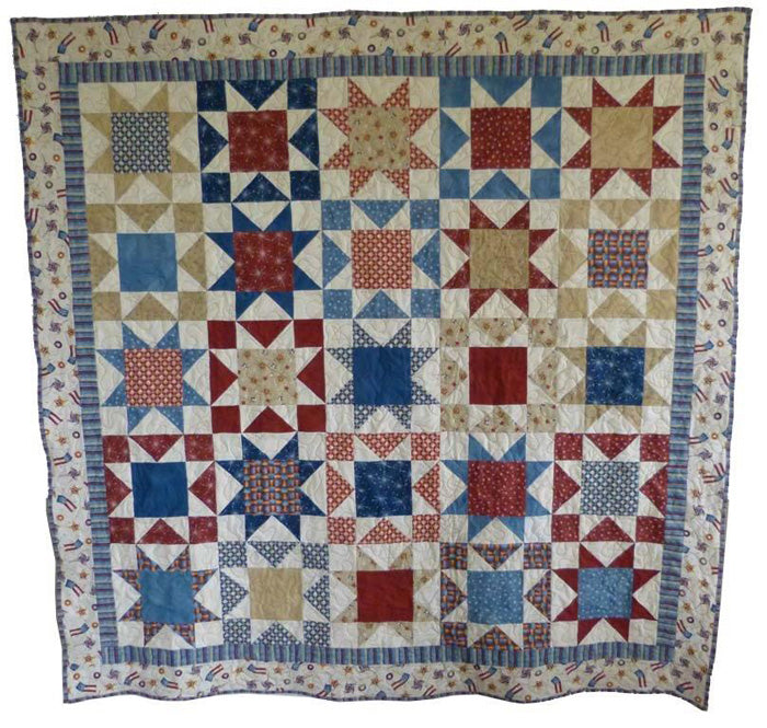 Patriotic Stars Quilt BL2-124e - Downloadable Pattern