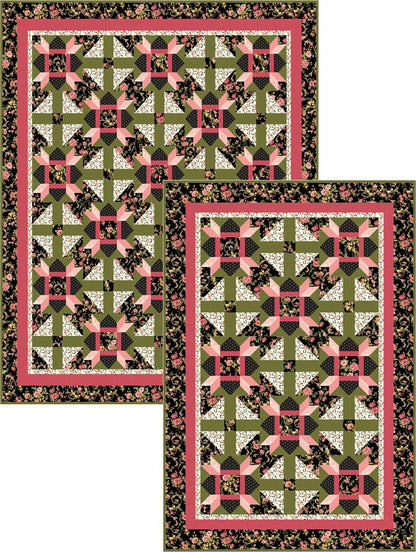 Black Floral Crossroads Quilt Pattern BS2-318 - Paper Pattern