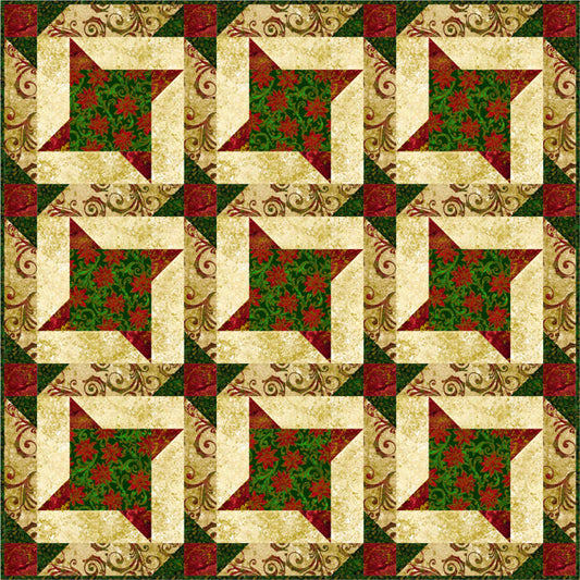 Christmas Stars Quilt Pattern BS2-329 - Paper Pattern