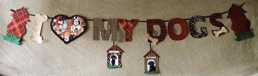 I Love My Dogs Garland Pattern BS2-350 - Paper Pattern