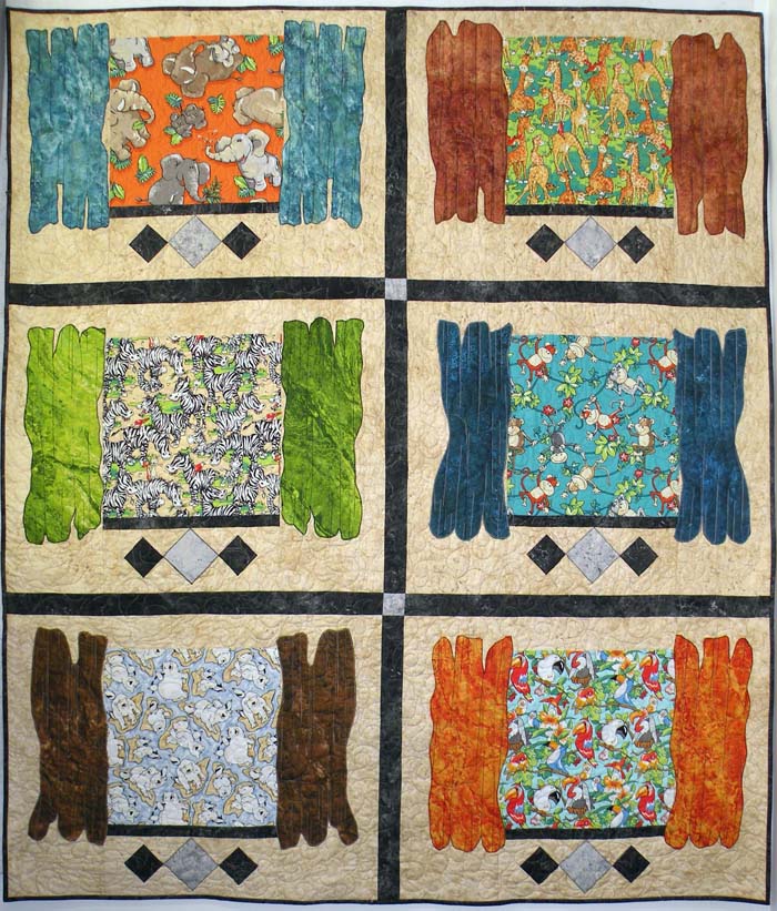 Zoo Windows Quilt BS2-362e  - Downloadable Pattern