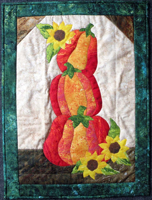 Pumpkins and Sunflowers Wall Quilt Pattern BS2-364 - Paper Pattern