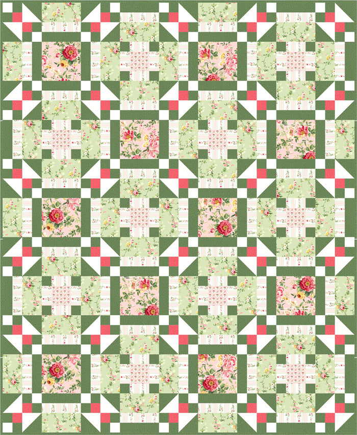 Gardens of Charlotte Quilt BS2-427e - Downloadable Pattern