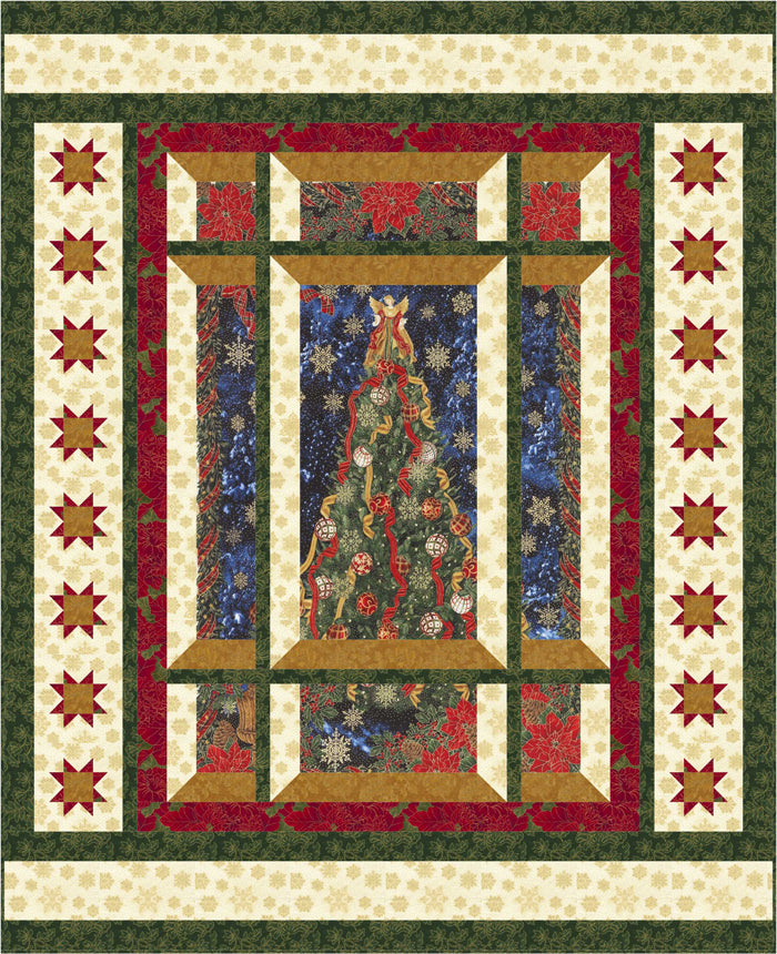 Modern Window Christmas Quilt Pattern BS2-448 - Paper Pattern