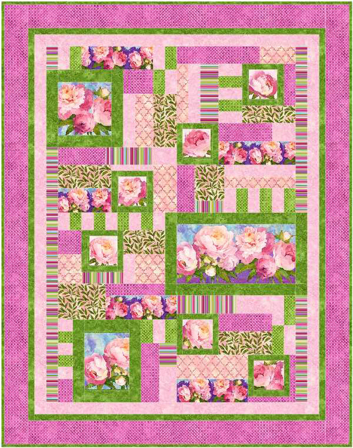 Peony Pictures Quilt Pattern BS2-452 - Paper Pattern