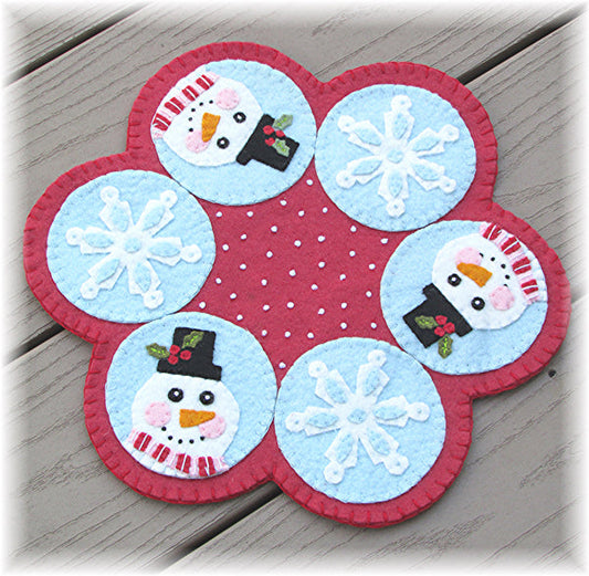 Mr. Snowflake Candle Mat Pattern CCUP-282 - Paper Pattern