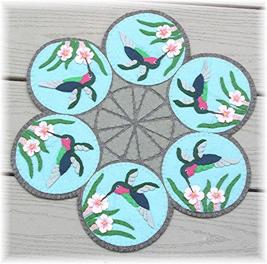 Hummingbird Mosaic Candle Mat Pattern CCUP-285 - Paper Pattern