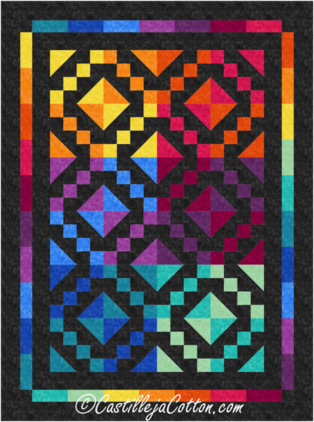 Jewel Box Lap Quilt CJC-12572e - Downloadable Pattern