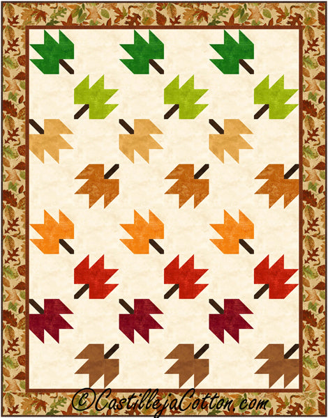 Twirling Leaves Quilt Pattern CJC-24207 - Paper Pattern