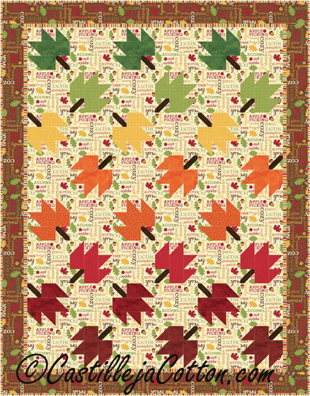 Twirling Leaves Quilt Pattern CJC-2420 - Paper Pattern