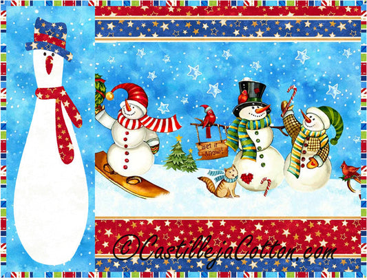 Snow Folk Placemat Pattern CJC-3658 - Paper Pattern