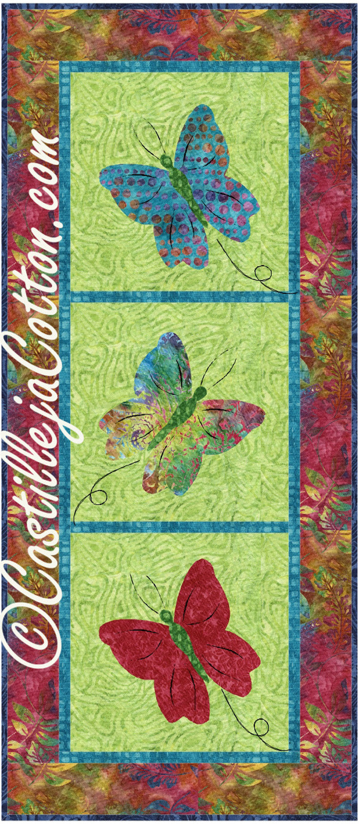 Batik Butterflies Quilt CJC-3840e - Downloadable Pattern