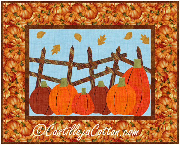 Pumpkin Patch Mini Wall Hanging CJC-387623e - Downloadable Pattern