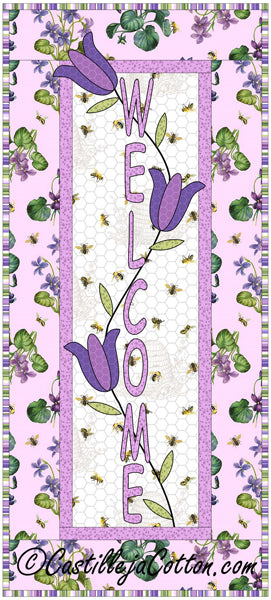 Welcome with Tulips Wall Hanging Pattern CJC-39947 - Paper Pattern