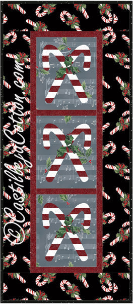 Candy Cane Panel Quilt CJC-406324e - Downloadable Pattern